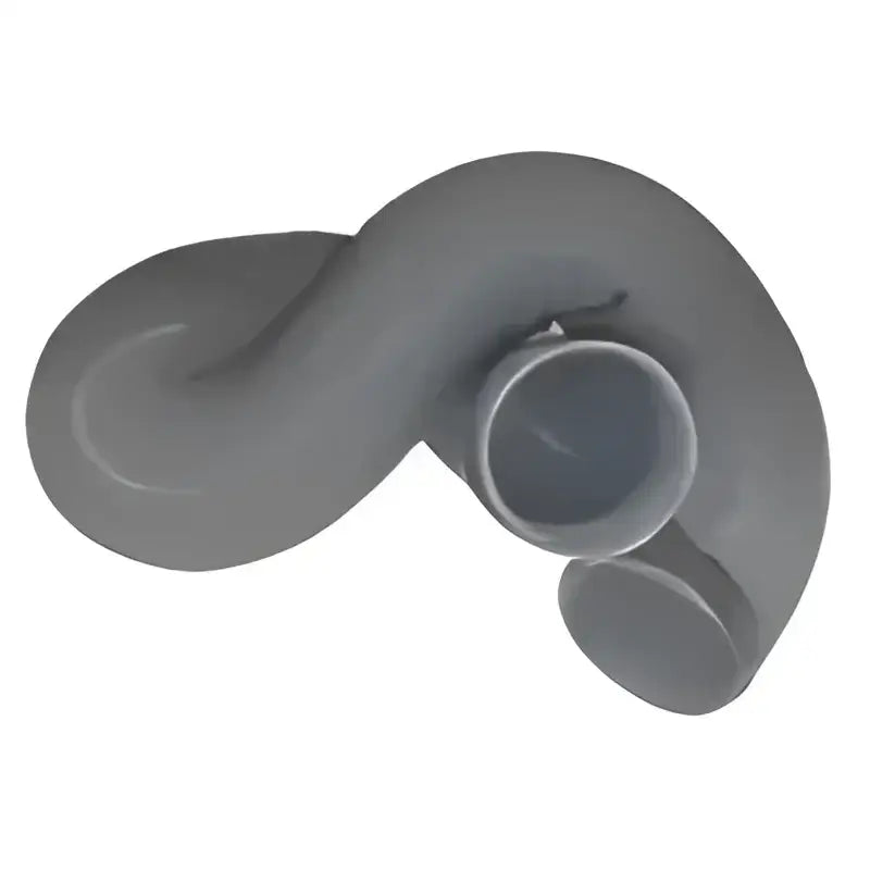 Gray curved cylindrical pipe for Charnwood dust extractor unit with collection bag