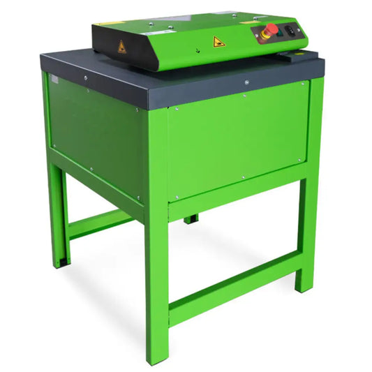 Green laser engraving machine on Cushion Pack CP316S3I cardboard box shredder for packaging