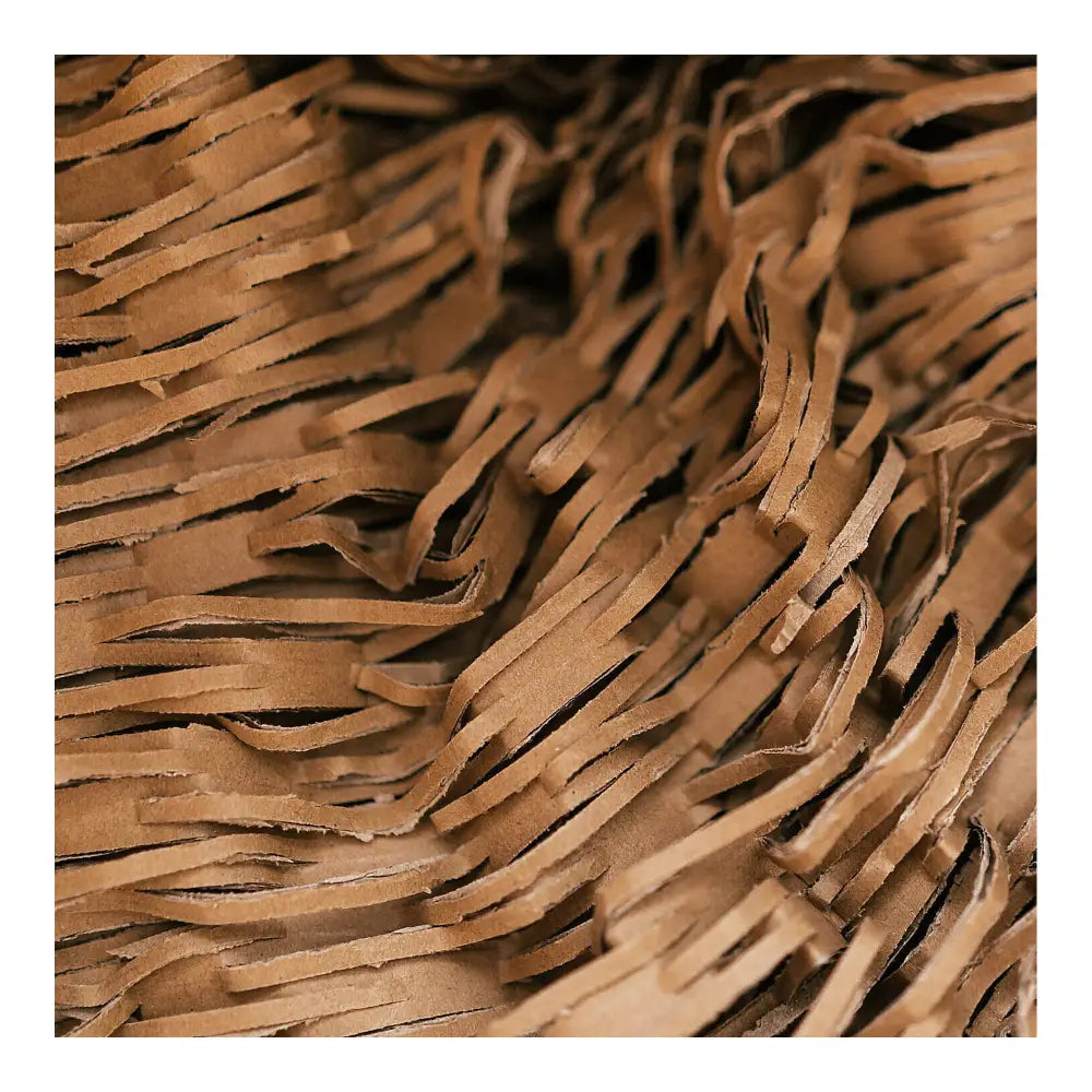 Shredded brown packing paper from Cushion Pack CP320S3I with dust extraction unit