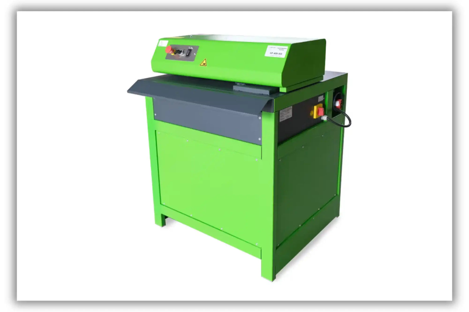 Green and gray industrial machine.