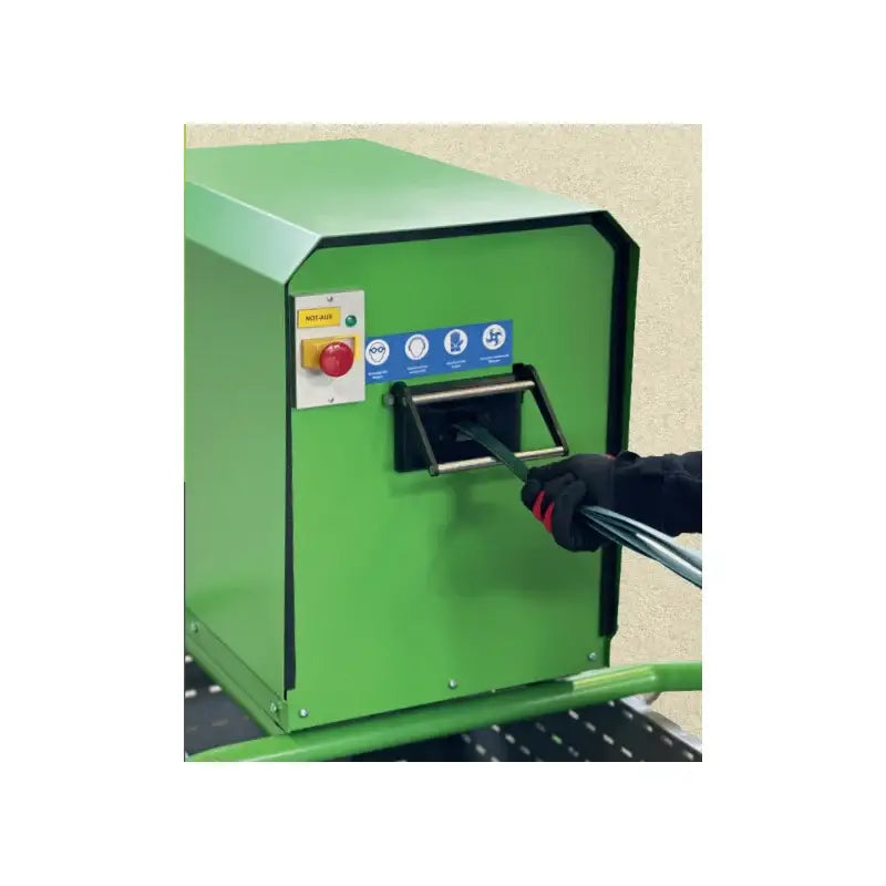Green industrial cable cutting machine for plastic strapping recycling and strap shredding
