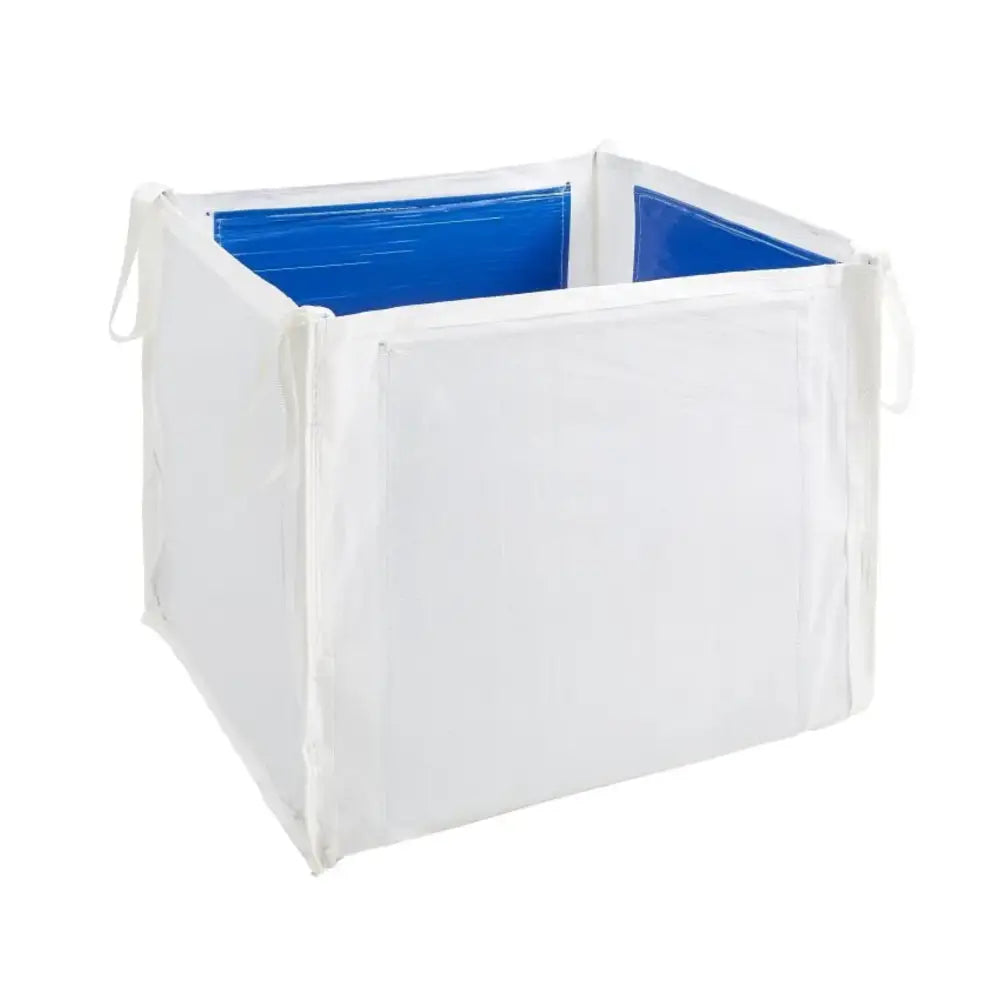 Hard self standing bag sided collecting void bag for cardboard shredding